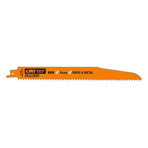 CMT JS1110VF-5 Reciprocating Saw Blades for Wood & Metal BIM 9" x 5-8TPI (5-Pc)