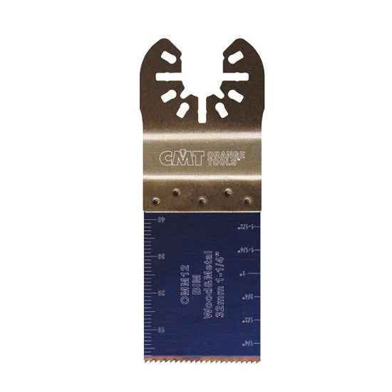 CMT OMM12 1-1/4" Bi-Metal Std Flush-Cut Universal Blade Wood & Metal-Bim 1Pc