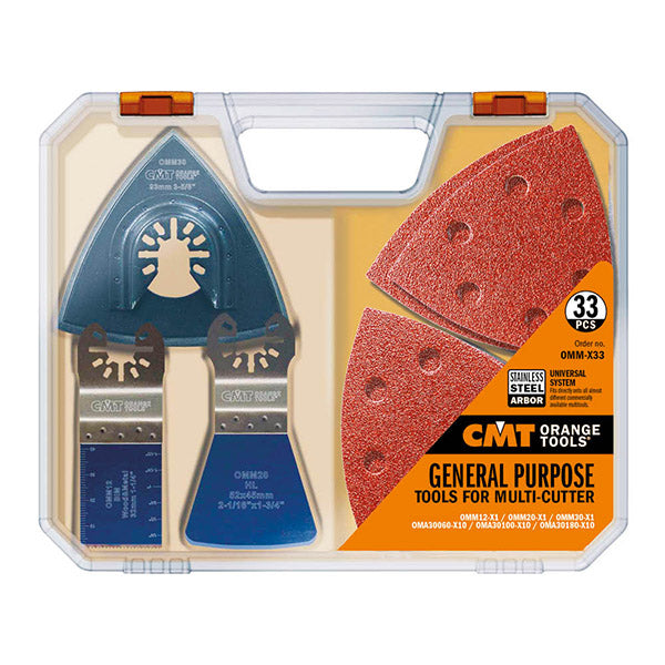 CMT OMM-X33 General Purpose Set for Multi-Cutters (33-Pc)