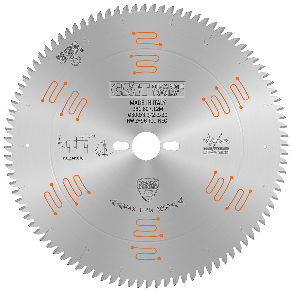 CMT 281.697.12M Double Sided Laminate & Melamine Saw Blade 300 x 30mm TCG
