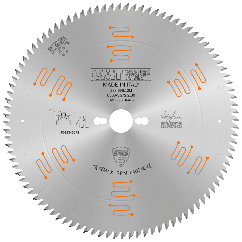 CMT 283.696.12M Ultra Finish Plywood & Melamine 300x30mm T96 Hi-ATB (-2° NEG)