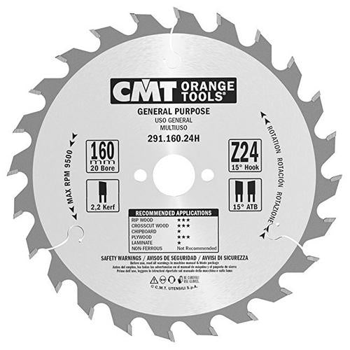 CMT 291.160.24H General Purpose Saw Blade for FesTool 160 20mm T24
