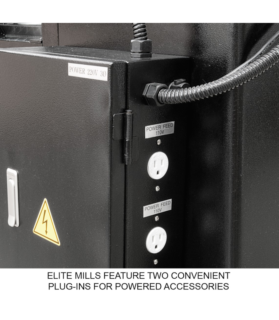 JET Elite ETM-949 Mill with 3-Axis Newall DP700 (Quill) DRO and X, Y-Axis JET Powerfeeds - 894161