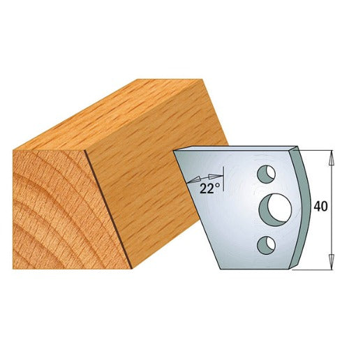 CMT 690.001 Profile Knives For Insert Shaper System 1-37/64" x 5/32" (40x4mm) 2Pk