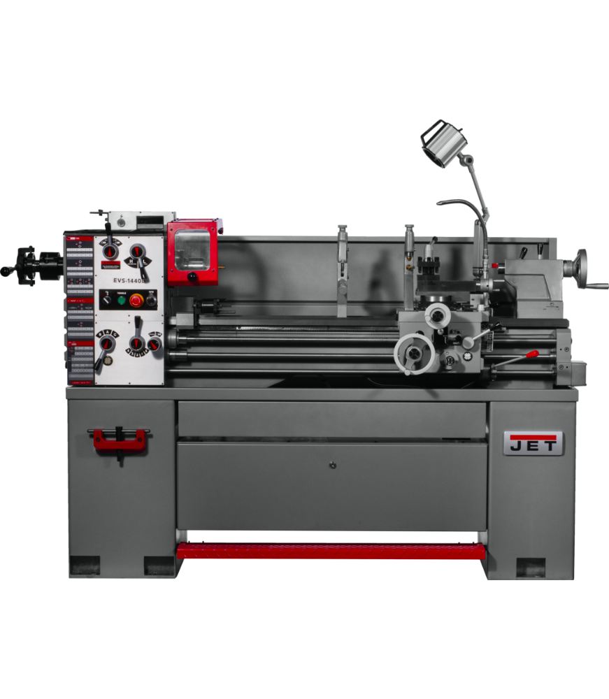 311451,EVS-1440 Electronic Variable Speed lathe with Newall DP700 DRO, Taper Attachment & Collet Closer,3HP, 230/460V, 3Ph, DRO, Taper Attachment & Collet Closer,JET, Metalworking, Turning, Lathes