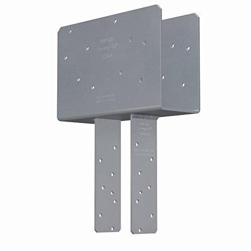 Simpson 4" Beam x 4" Post Column Cap w/SDS Screws, Gray Paint, CCQ44SDS2.5