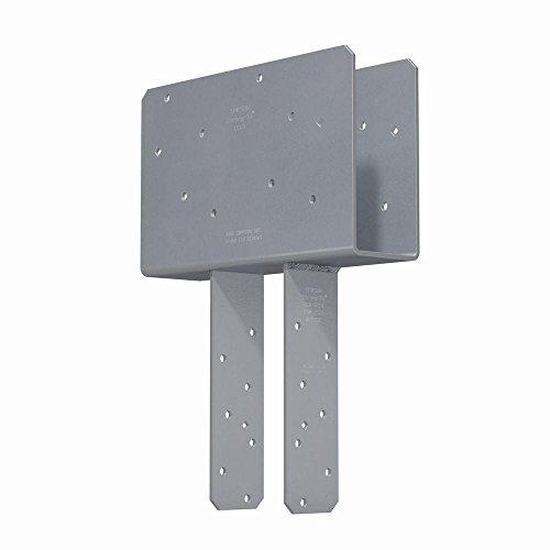 Simpson 3-1/8" Beam x 4" Post Column Cap w/SDS Screws, Gray Paint, CCQ3-4SDS2.5