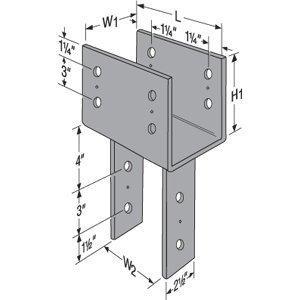 Simpson Strong-Tie CC76 6-3/4" Beam 6X Post Column Cap - Gray Paint