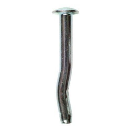 3/16 x 2 in. Mushroom Head Crimp Drive Anchor, Zinc Plated / Carbon Steel