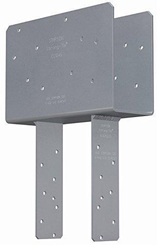 Simpson 4" Beam x 6" Post Column Cap w/SDS Screws, Gray Paint, CCQ46SDS2.5