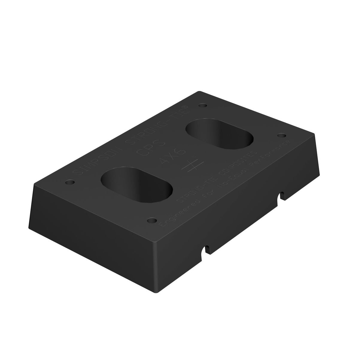 Simpson 4 x 6 Black Composite-Plastic Standoff Post Base CPS46