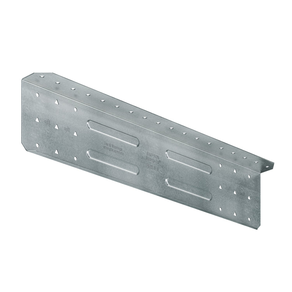 Simpson FSB3.518 Bypass Framing Fixed-Clip Strut Connector 18in x 3-1/2in 16 Ga G90 Galv 25-Pk