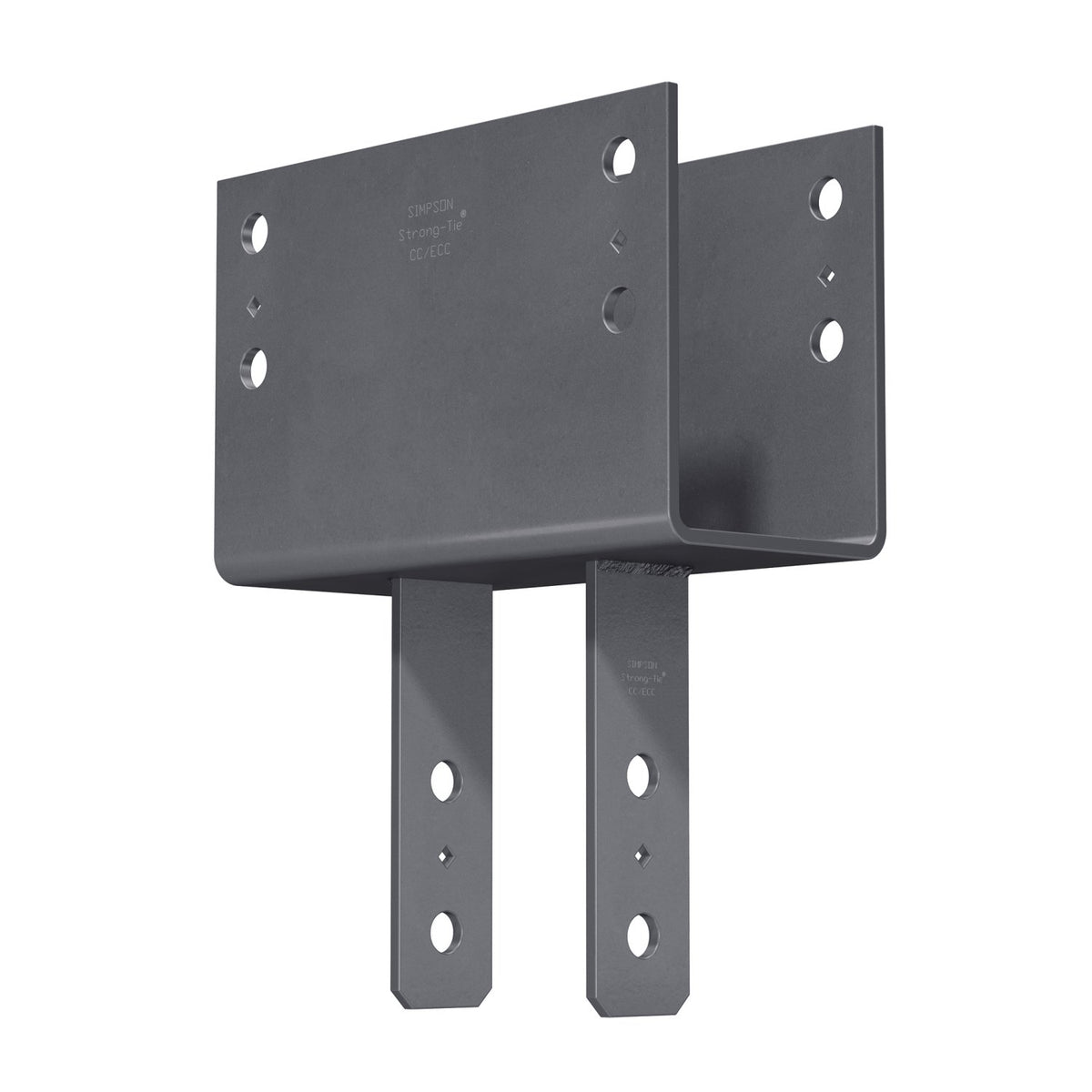 Simpson Strong-Tie CC5 1/4-6 Column Cap 5-1/8-Inch Beam 6X Post - Gray Paint