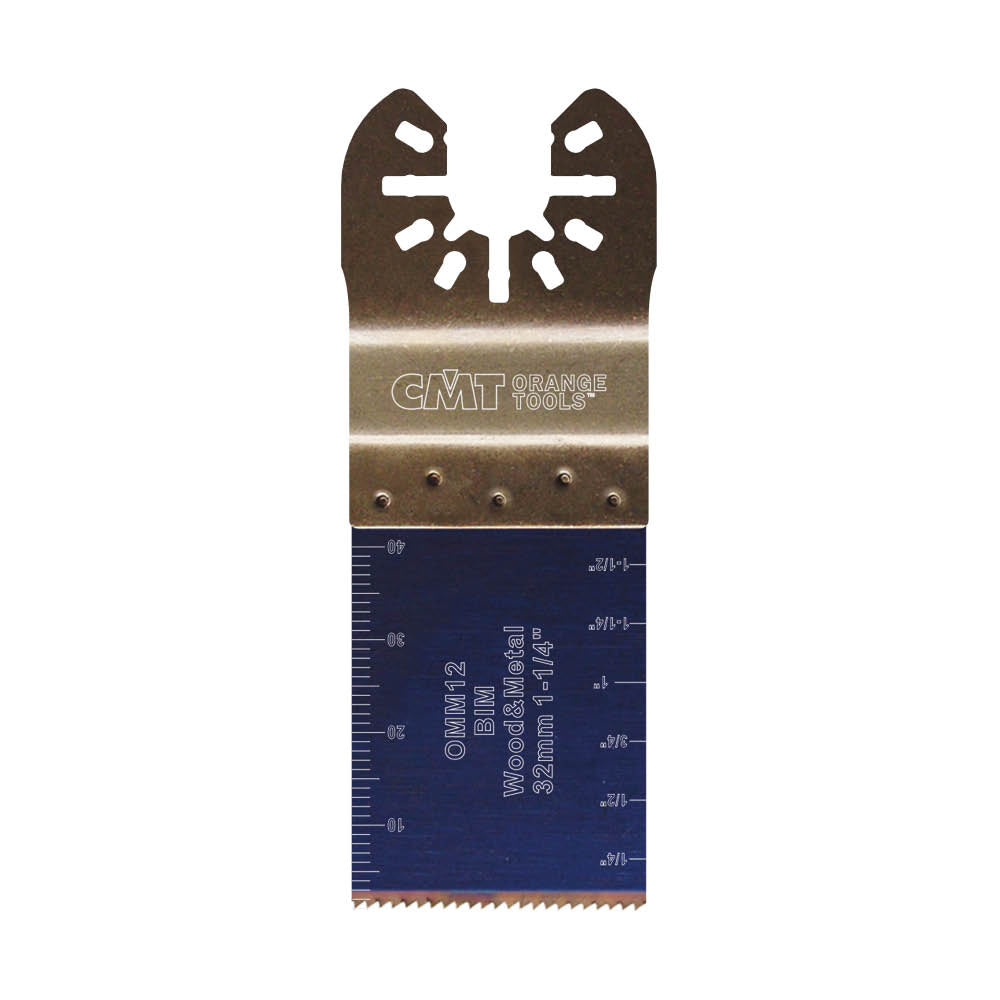 CMT OMM12 1-1/4" Bi-Metal Std Flush-Cut Universal Blade Wood & Metal-Bim 5Pc