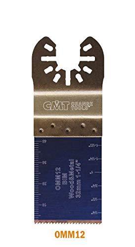CMT OMM12 1-1/4" Bi-Metal Std Flush-Cut Universal Blade Wood & Metal-Bim 5Pc