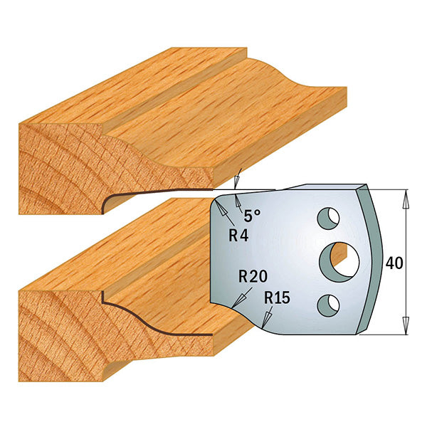 CMT 690.100 Profiled Knives for Shaper Cutters, 1-37/64-Inch Cutting Length, 5/32-Inch Thickness - 2-Pack