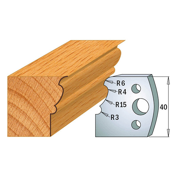 CMT 690.101 Profile Knives For Insert Shaper System 1-37/64" x 5/32" (40x4mm) 2Pk