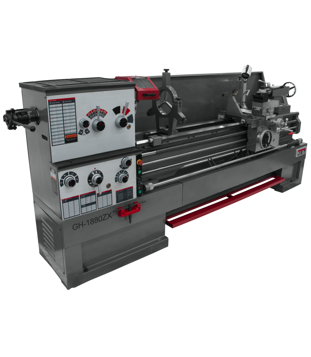 322486, GH-1880ZX , 18" Swing, 80" Between Centers,GH-1880ZX Lathe With Taper Attachment and Collet Closer installed, Jet, Metalworking, Turning, Lathes