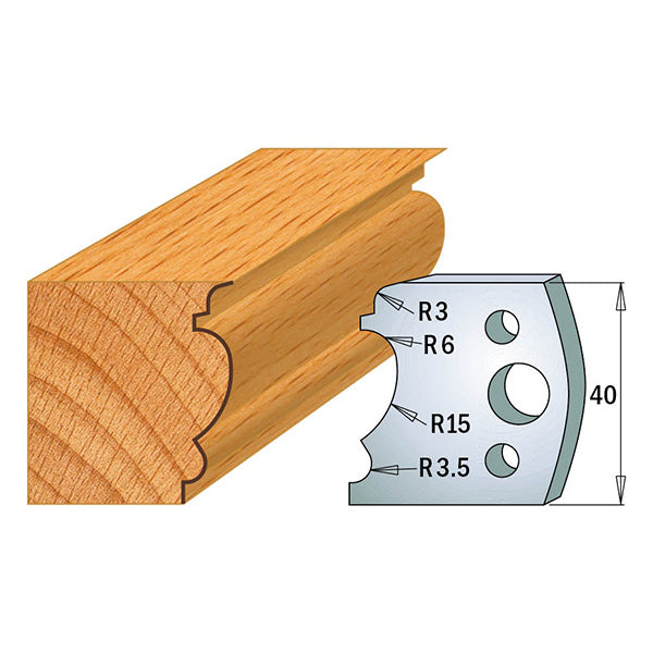 CMT 690.104 Profile Knives For Insert Shaper System 1-37/64" x 5/32" (40x4mm) 2Pk