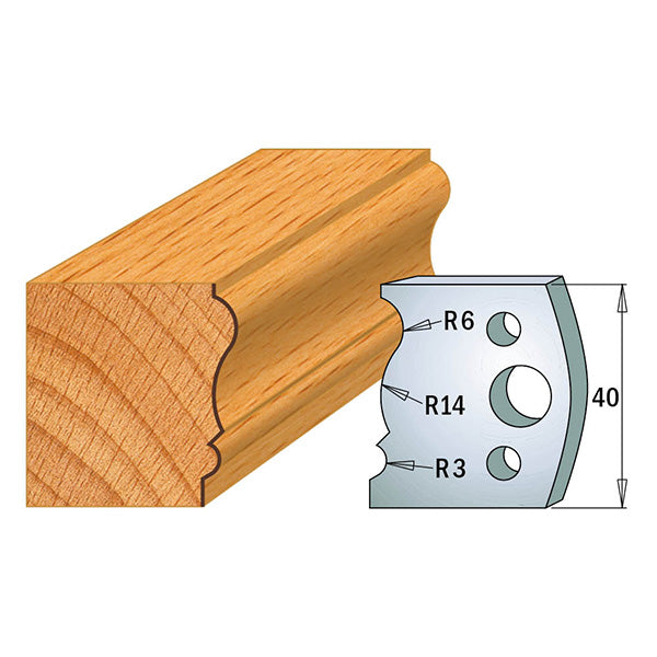 CMT 690.106 Profile Knives For Insert Shaper System 1-37/64" x 5/32" (40x4mm) 2Pk