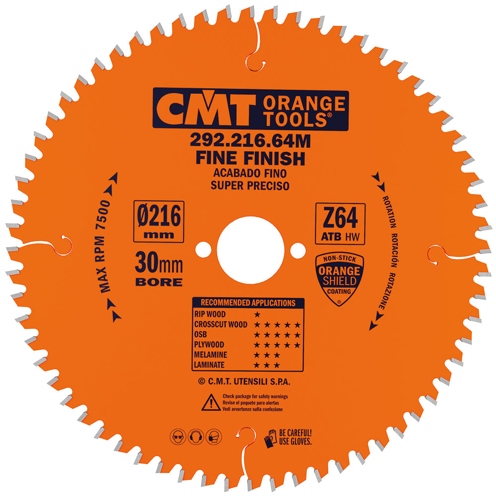 CMT 294.080.11M Fine Finish Ripping-Crosscut Saw Blade 260 x 30mm T80 ATB