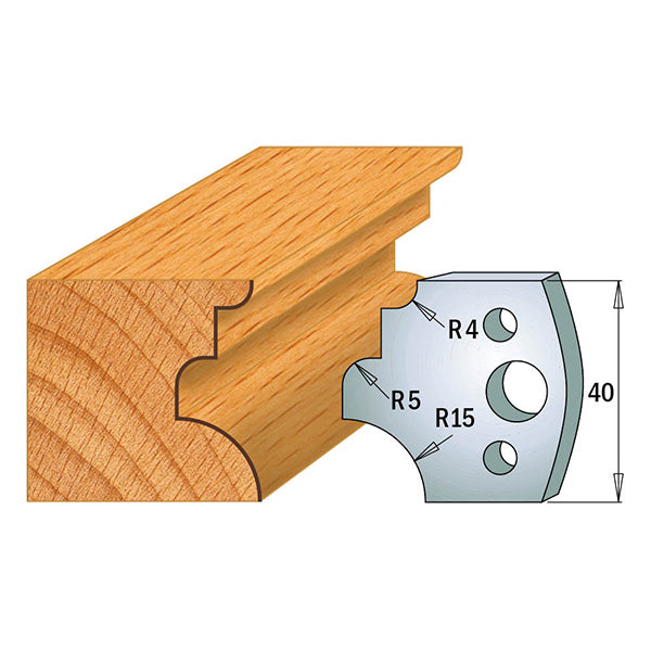 CMT 690.129 Profile Knives For Insert Shaper System 1-37/64" x 5/32" (40x4mm) 2Pk