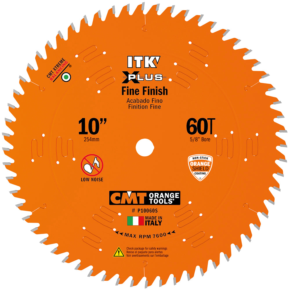 CMT P10060S ITK-Plus Finish Blade Sliding Compound 10" x 5/8" T60 ATB+S