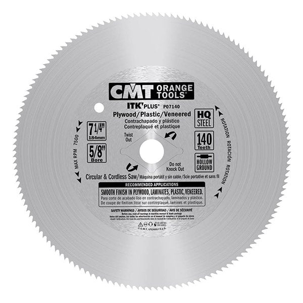 CMT P07140-X10 ITK-Plus Finish Blade for Plywood 7-1/4" x 5/8" 10-Pk