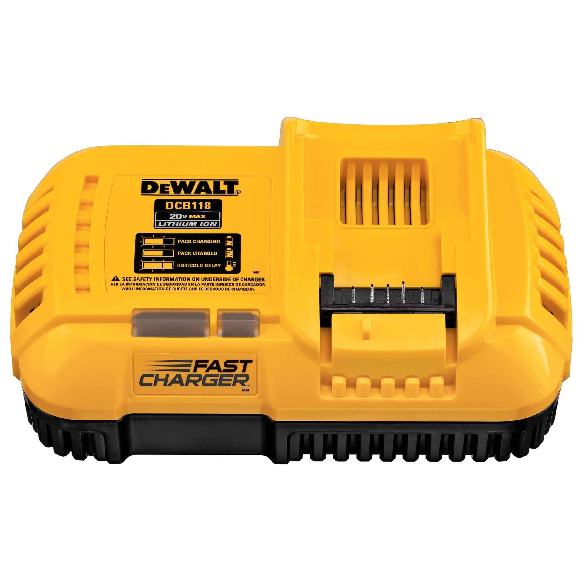 DeWALT Flexvolt 20V/60V MAX Charger, Fan Cooled Fast Charger DCB118
