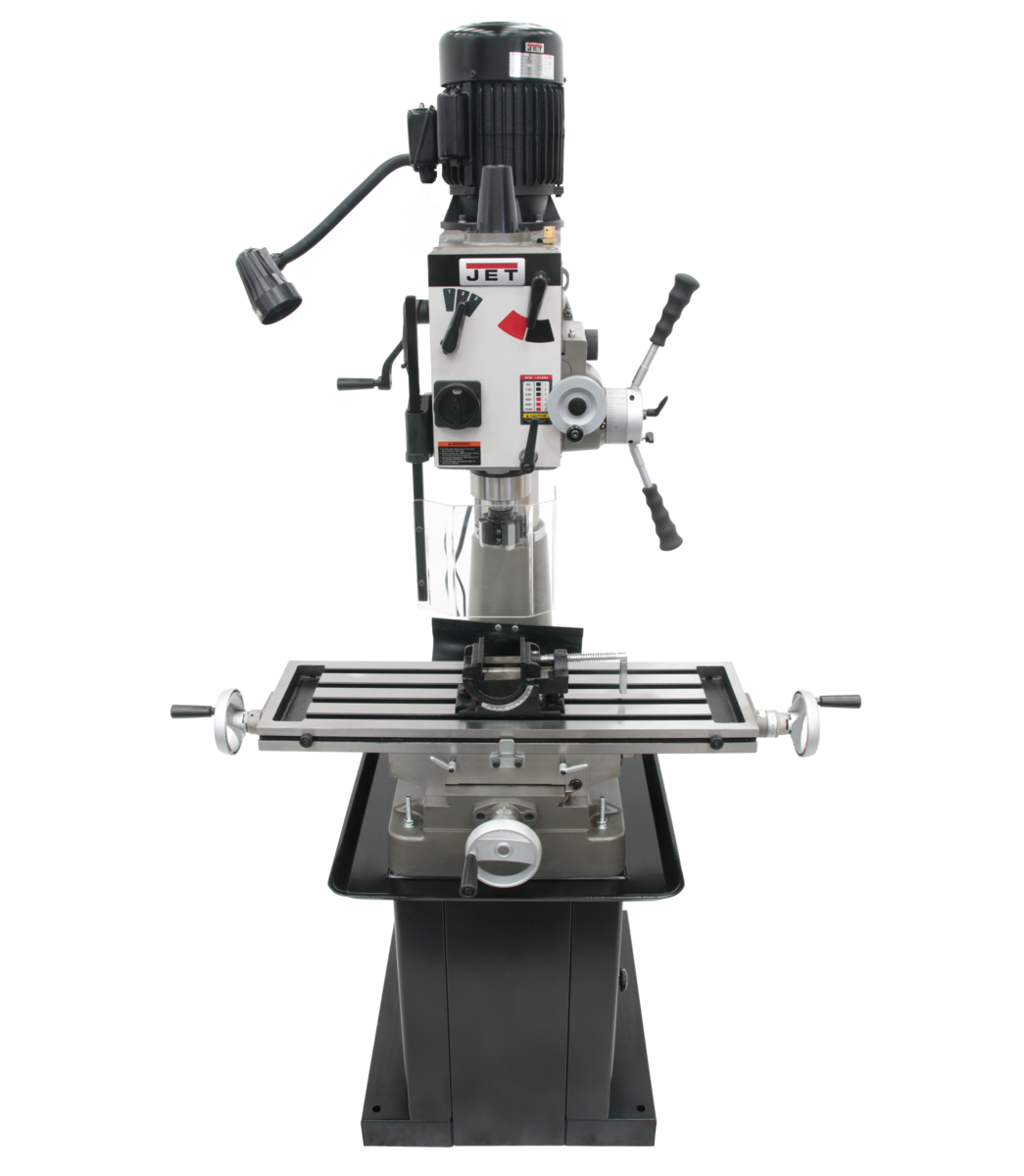 351147, JMD-40GHPF, Geared Head Mill Drill with Power Downfeed & Newall DP500 2-Axis DRO & X-Powerfeed