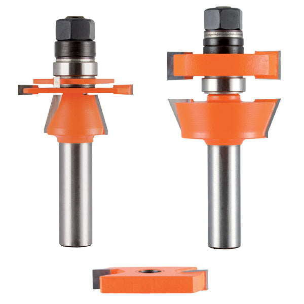 CMT 800.624.11 3-Piece Adjustable shaker Router Bit Set, 1/2-Inch Shank