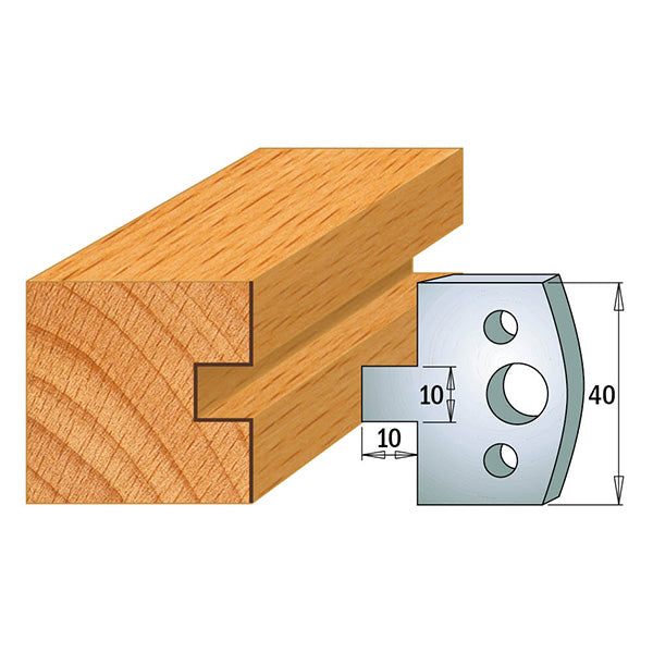 CMT 690.091 Profile Knives For Insert Shaper System 1-37/64" x 5/32" (40x4mm) 2Pk