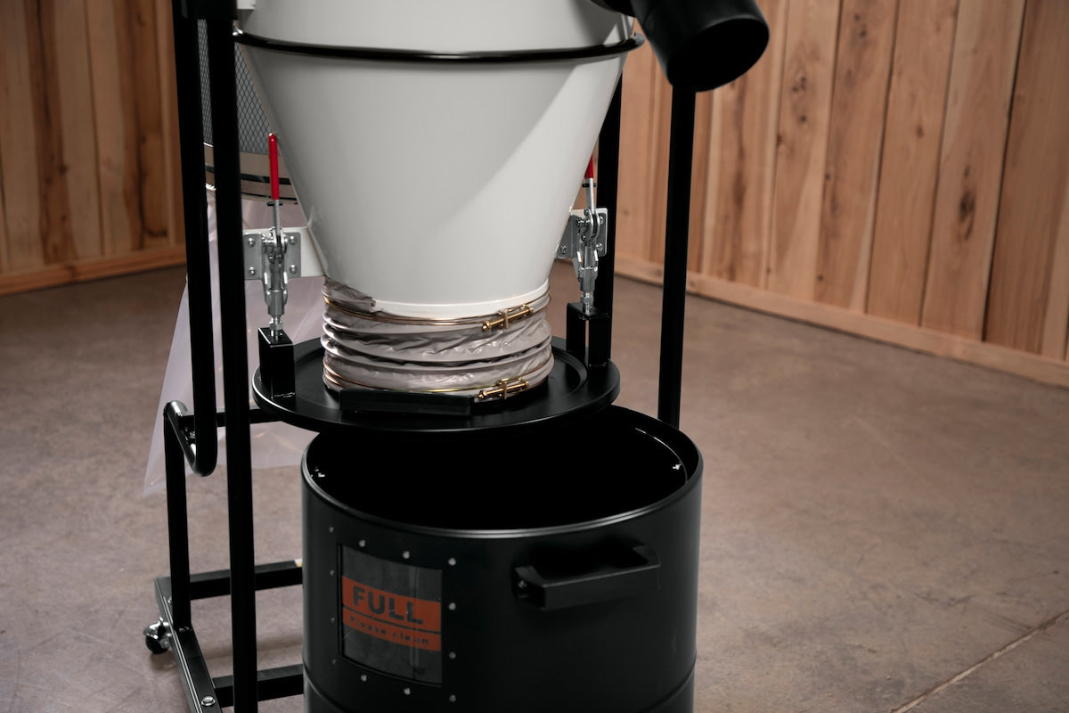 JET JCDC-1.5 Cyclone Dust Collector, 2-Micron Filter, 763 CFM, 1-1/2 HP, 1Ph 115V
