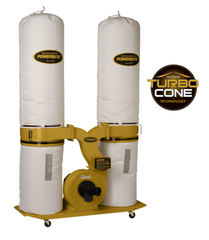 Powermatic PM1900TX-BK1 Dust Collector, 3HP 1Ph 230V, 30-Micron Bag Filter Kit