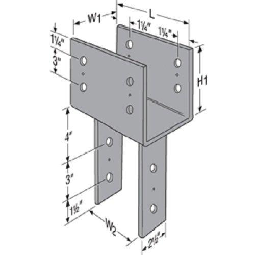 Simpson Strong-Tie CC5 1/4-8 Column Cap 1 5-1/8 Beam, 8X Post
