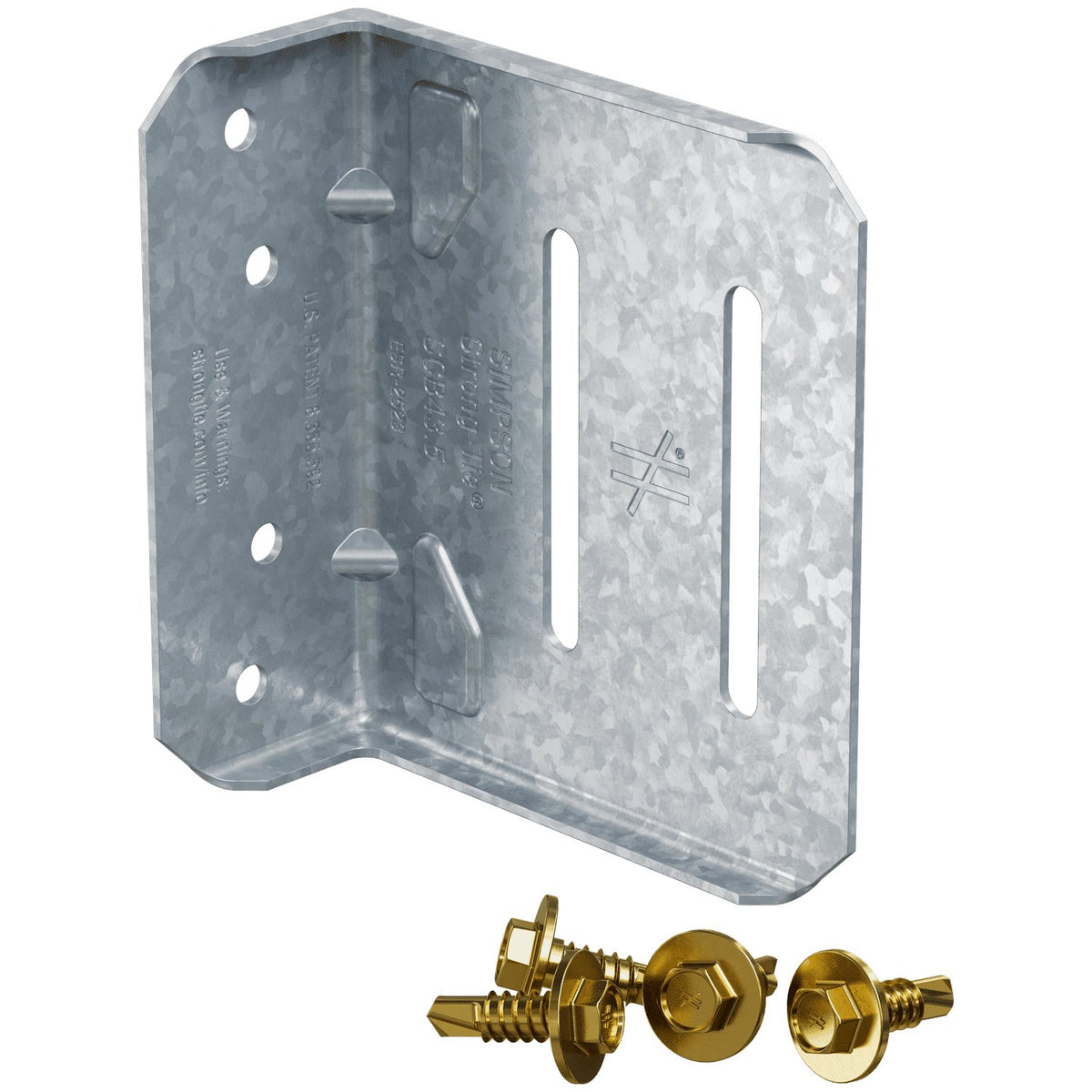 Simpson SCB43.5-KT Bypass Framing Slide Clip Connector 3-1/2 in. w/ Shouldered Screws 25-Pk