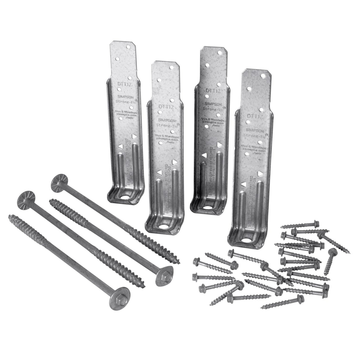 Simpson DTT1Z-KT Deck Tension Tie Kit of 4 w/SDS Screws, Zmax
