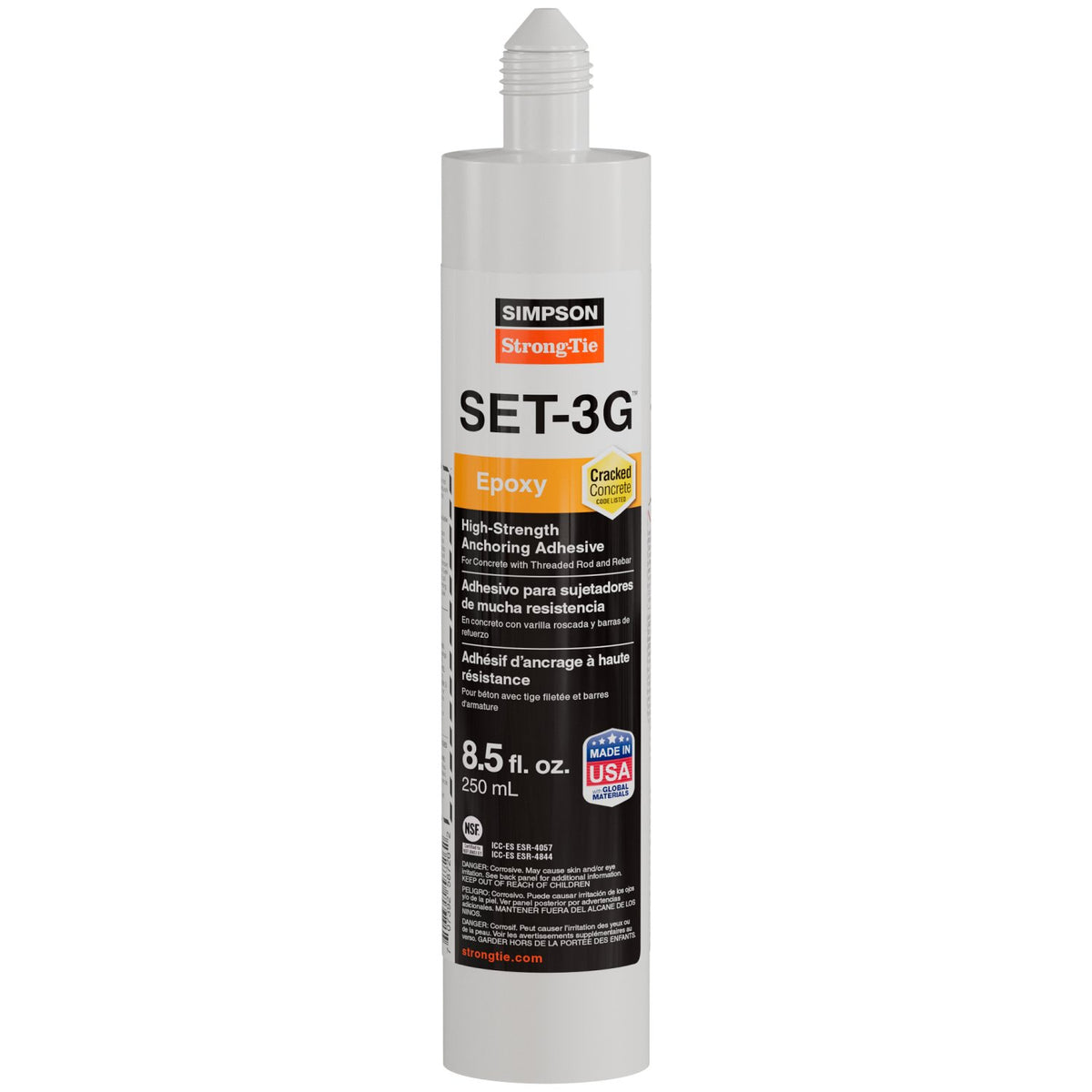 Simpson SET-3G10 (SET-XP10) High-Strength Epoxy 8.5oz w/Nozzle