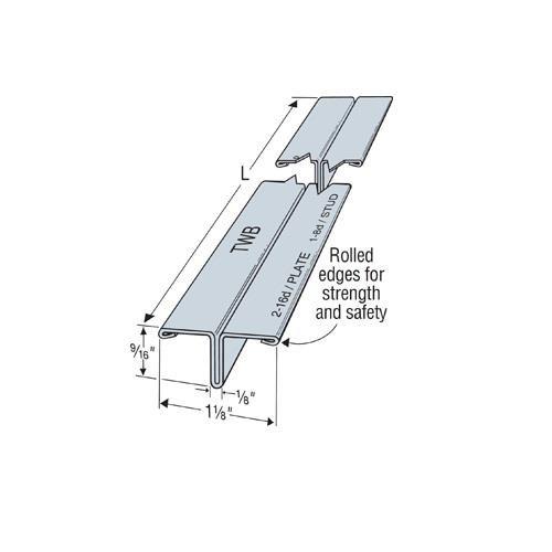 Simpson TWB10 T Wall Bracing Rolled Edges 9 Ft 9-In (Qty-15)