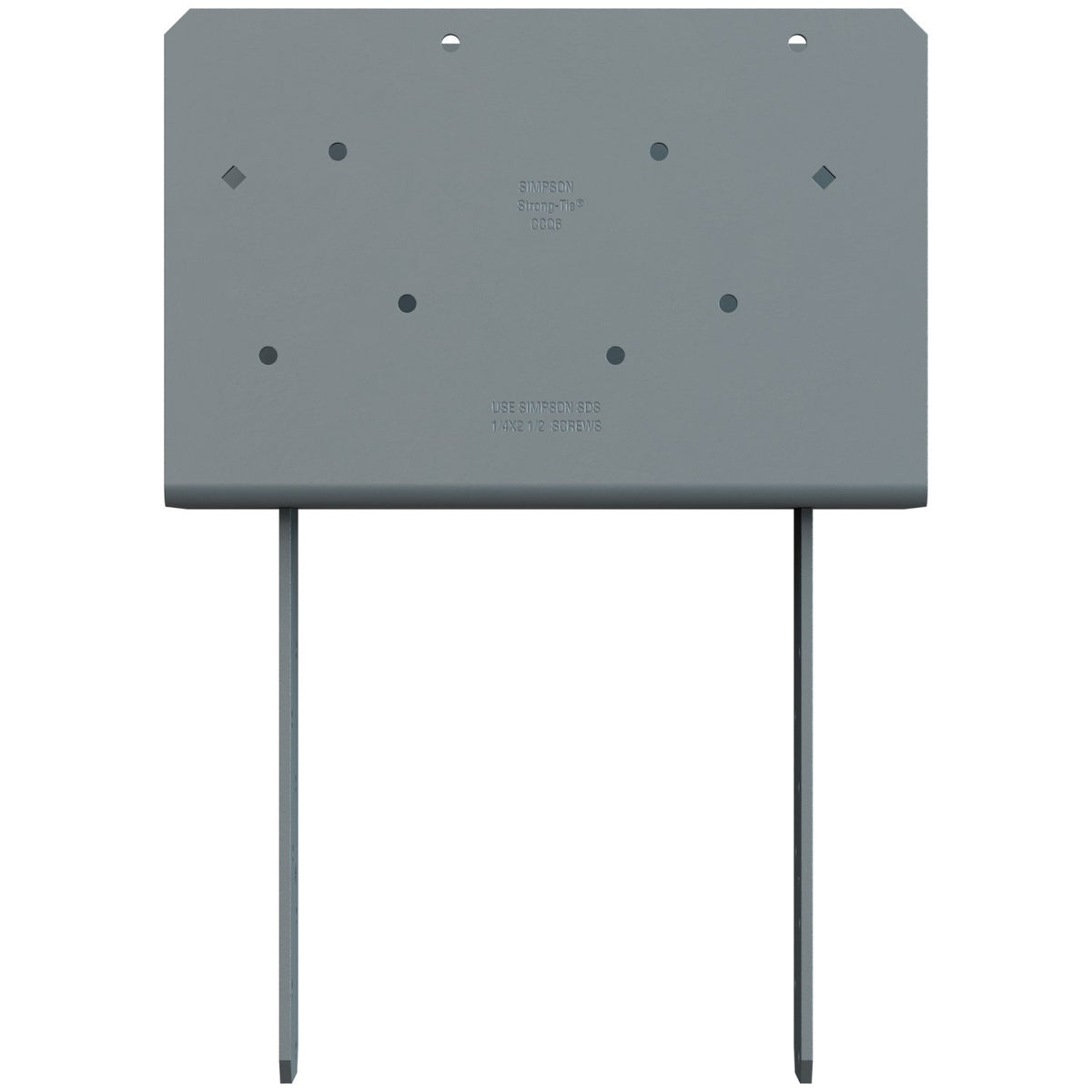 Simpson 6" Beam x 8" Post Column Cap w/SDS Screws, Gray Paint, CCQ68SDS2.5