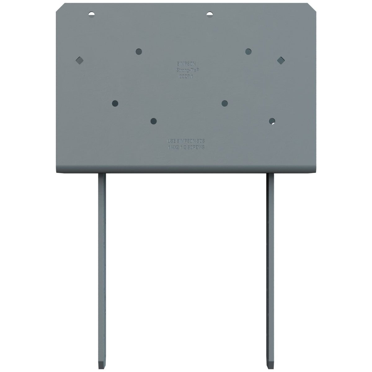 Simpson 7" Beam x 7" Post Column Cap w/SDS Screws, Gray Paint, CCQ7.1-7.1SDS2.5