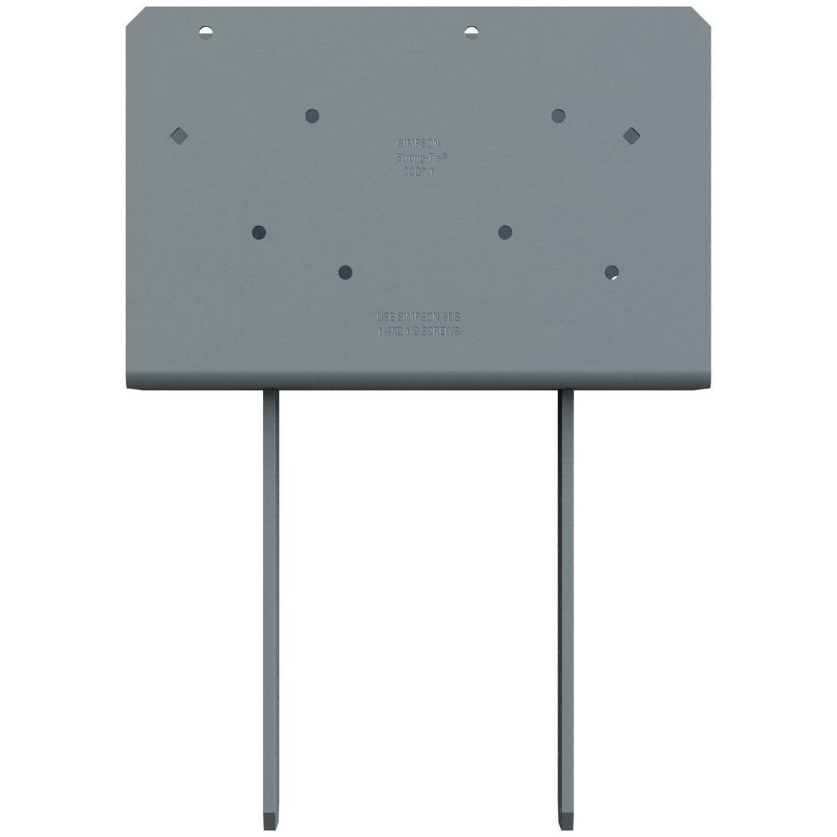 Simpson 7" Beam x 6" Post Column Cap w/SDS Screws, Gray Paint, CCQ7.1-6SDS2.5