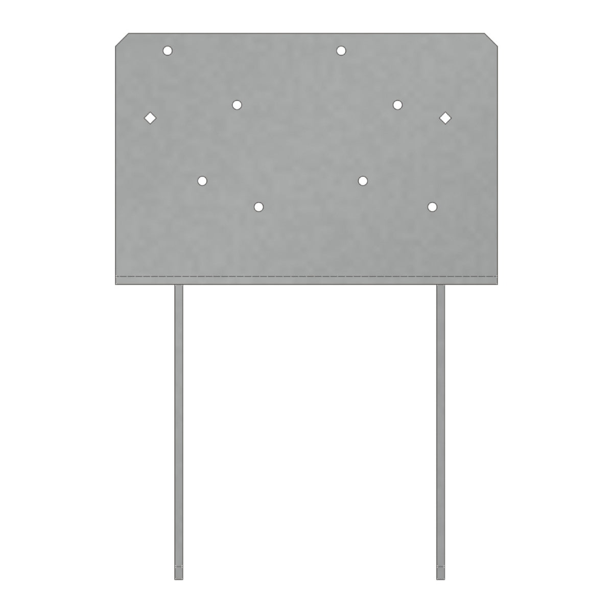 Simpson 7" Beam x 8" Post Column Cap w/SDS Screws, Gray Paint, CCQ7.1-8SDS2.5