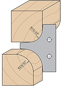 CMT 695.004.12 Pair of knives for CMT Multiradius Cutter Head 15/32-Inch & 23/32-Inch Radius;