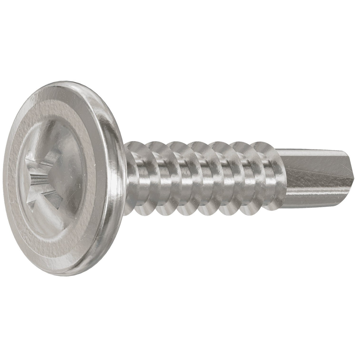 Simpson #8 x 3/4" Self-Drilling Wire-Lath Modified Truss-Head Screw, 410 Stainless Steel