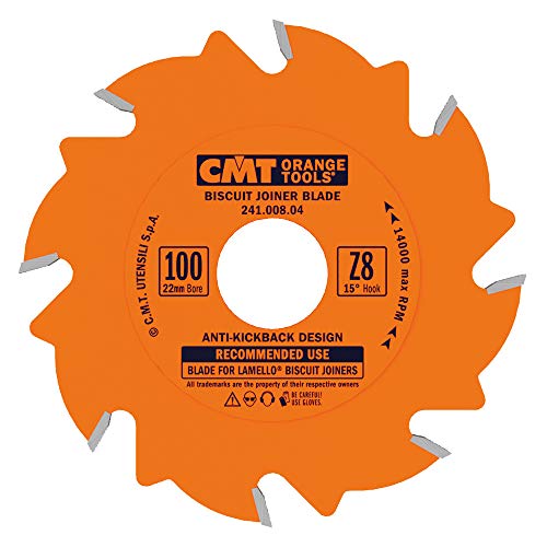 CMT 241.008.04 Biscuit Joiner 4" x22mm T8