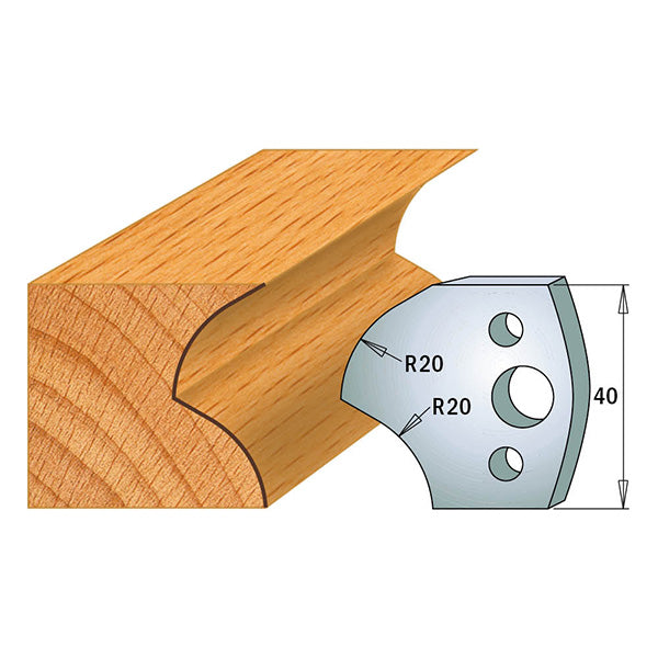 CMT 690.120 Profile Knives For Insert Shaper System 1-37/64" x 5/32" (40x4mm) 2Pk
