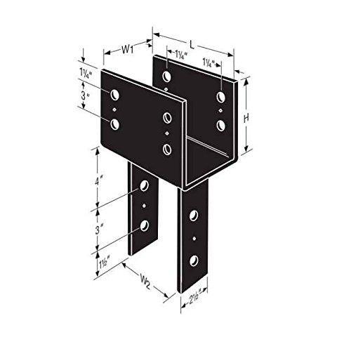 Simpson Black Column Cap 6X Beam, 8X Post CC68PC