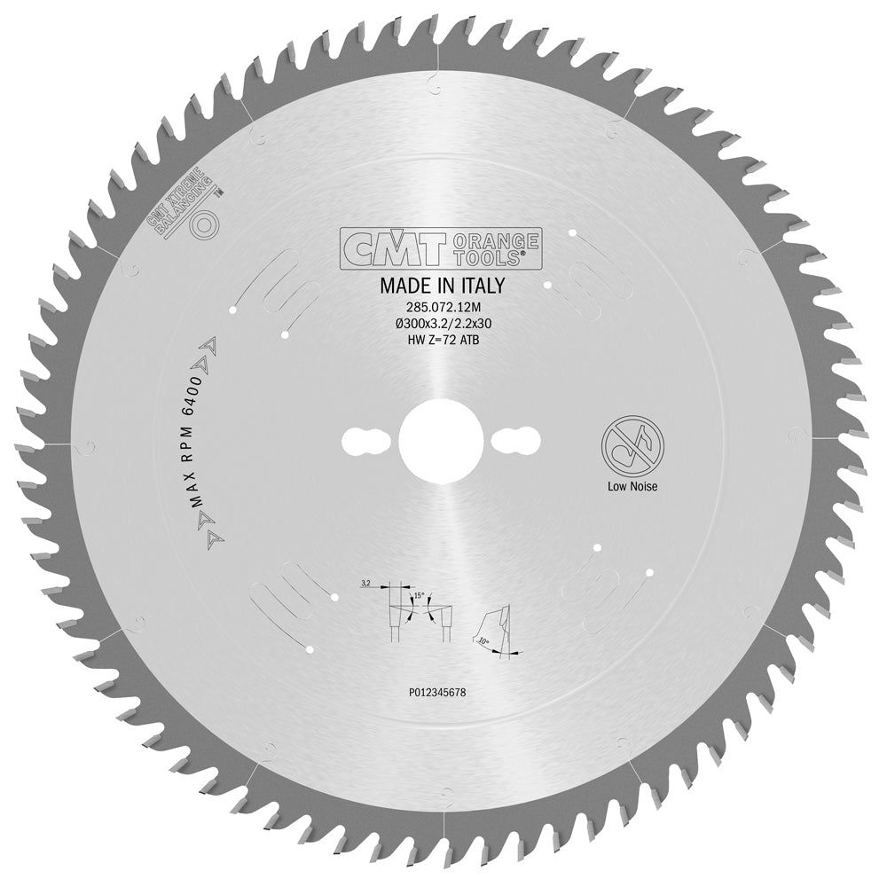 CMT 285.072.14M Industrial Heavy-Duty Fine Cut-Off Saw Blade 350x72x3.5x30mm