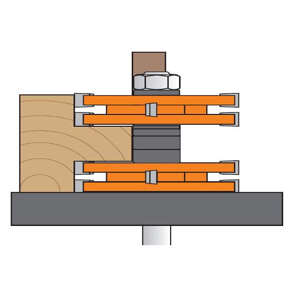 CMT 800.527.11 3-Piece Entry & Interior Door Router Bit Set in Hardwood Case 1/2-Inch Shank